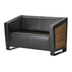 مبل چرم اداری دو نفره دنیز مدل F933p2