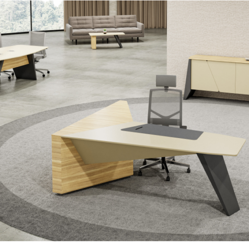 ست میز مدیریت 1007 فرامین دارای میز و کنسول و جلو مبلی